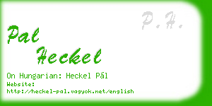 pal heckel business card