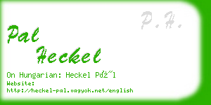 pal heckel business card